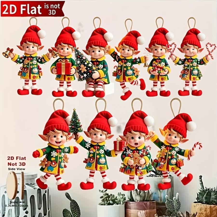 Christmas Tree Artificial - 1/5/10/20/50/100 шт. 2D плоские, 10 штук