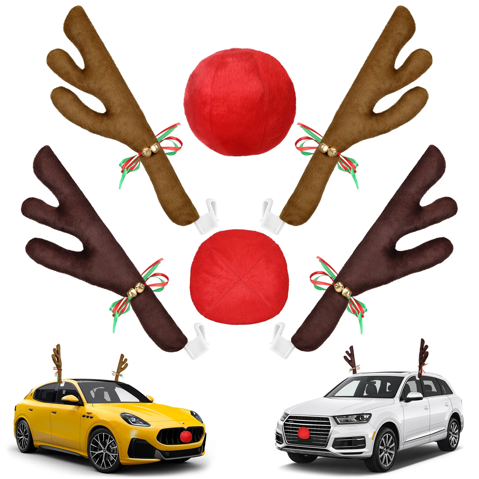 Reindeer Antlers Headband - Рождественский декор для автомобиля: ободок с