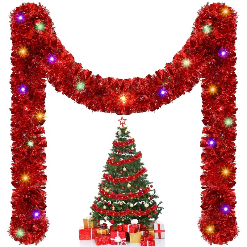1 шт. 5 м. Рождественская гирл – обзор и цена Tinsel Garland Decoration